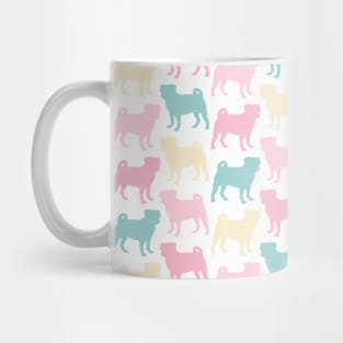 Pastel Pugs Pattern Mug